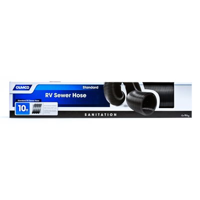 Camco Sewer Hose, 10 ft Extended Length, 14 in Compressed Length, 3 in Diameter - 39601