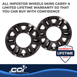 Coast2Coast Wheel Skin, 18 in, 6 Split Spokes, Gloss Black, Set Of 4 - IMP470BLK