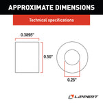 Lippert Entry Step Motor Spacer, 1/2 in Outside Diameter x 1/4 in Inside Diameter - 128958