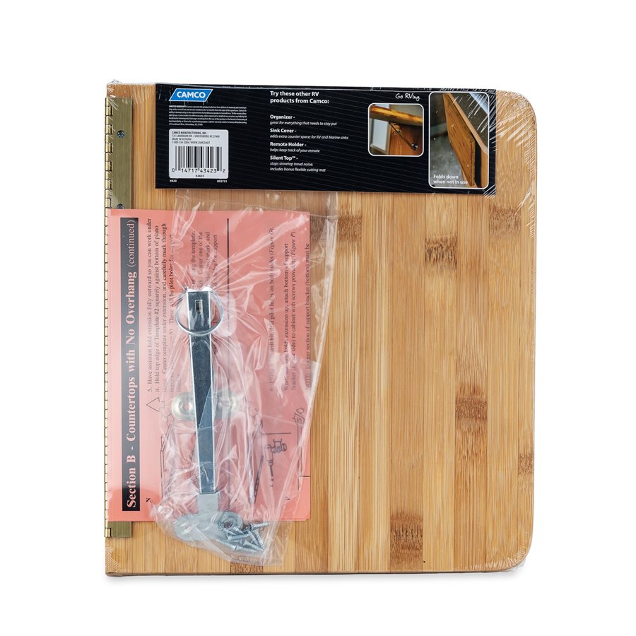 Camco Counter Top Extension, Extends Counter Top 12 in, 12 in Length x 13-1/2 in Width x 3/4 in Thick - 43423
