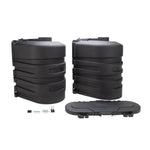 Camco Propane Tank Cover, For Dual 30 lb Tanks While Mounted, Black, 29-1/2 in Width x 26-1/4 in Height x 15-1/2 in Depth - 50512