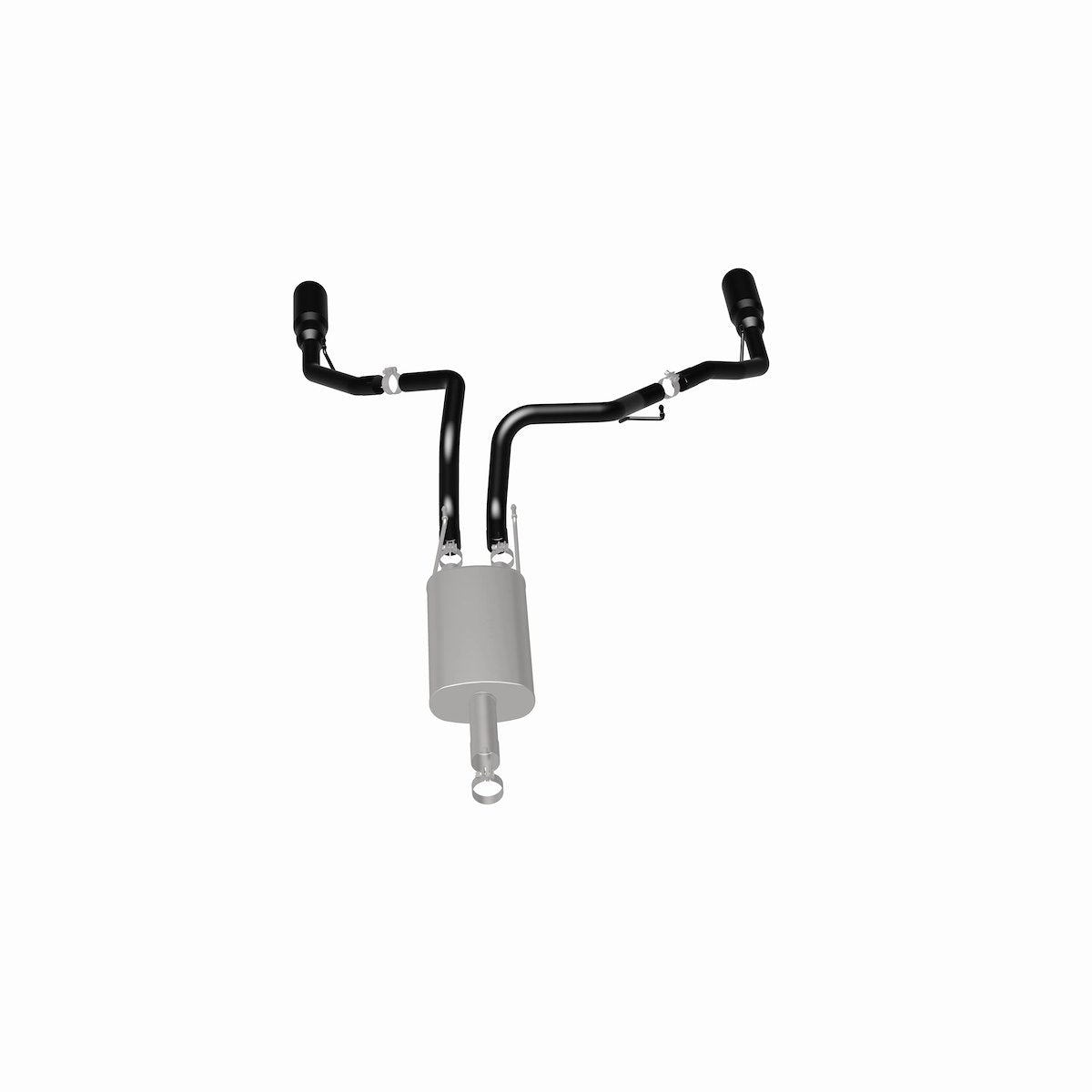 MagnaFlow Exhaust System Kit, Stainless Steel, 3 in Pipe Diameter, 5 in Black Stainless Steel Tips - 15363