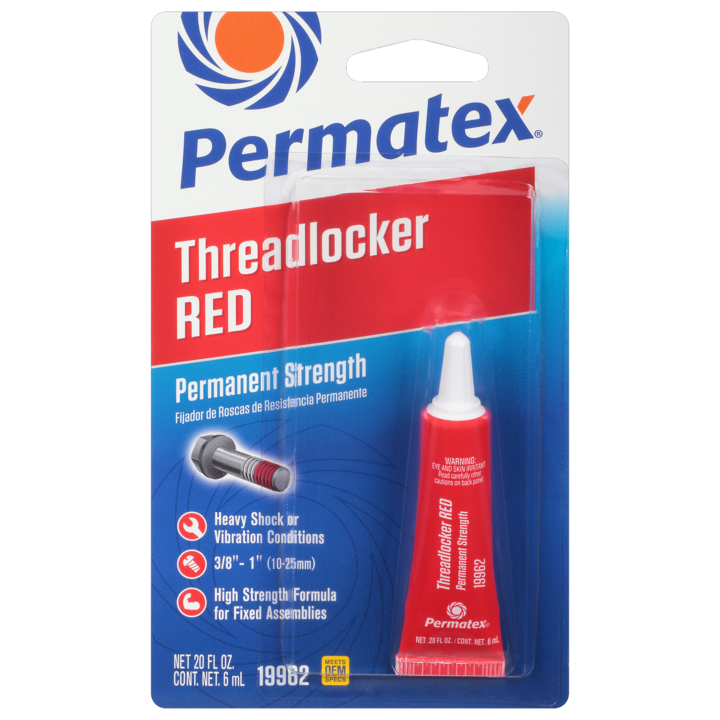 Permatex Thread Sealant, Red, 6 Milliliter Tube - 19962