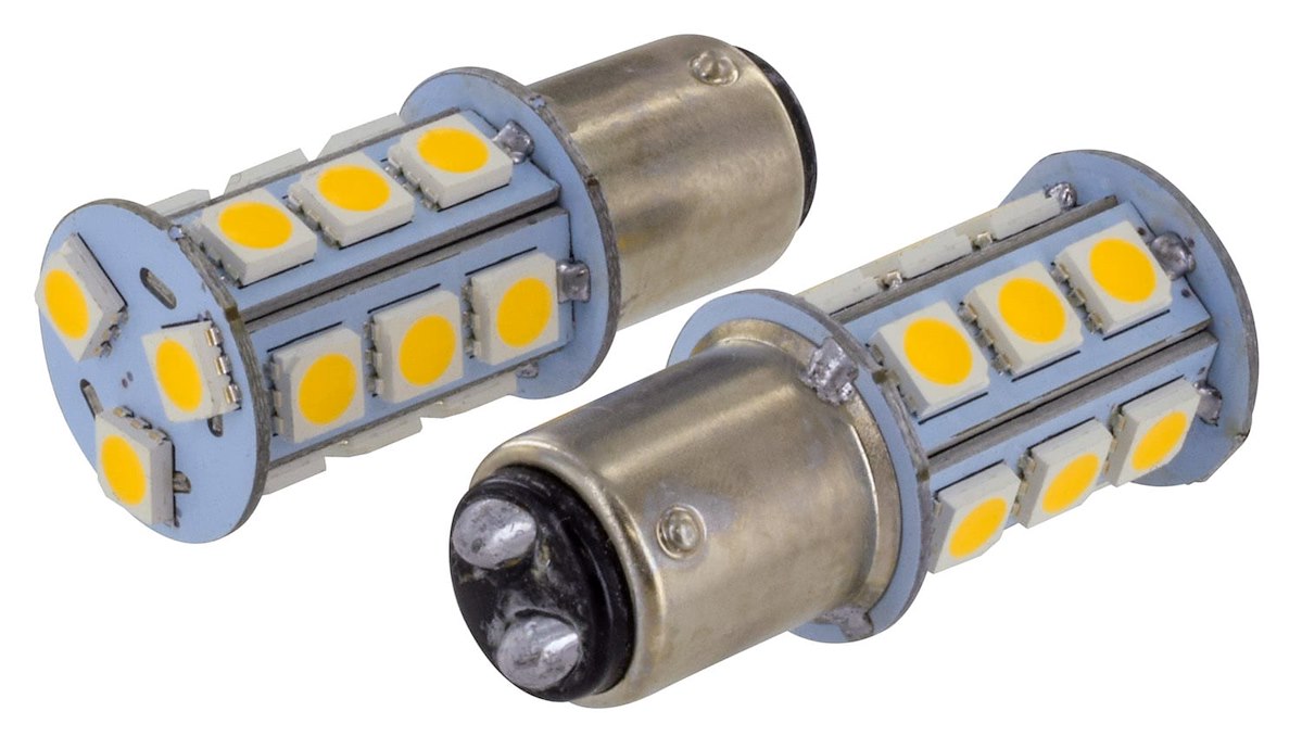 Valterra Multi Purpose Light Bulb - LED, Replacement For 1004/1076 Bulbs, LED Tower Bulb, Warm/Soft White, Pack Of 2 - DG72622WVP