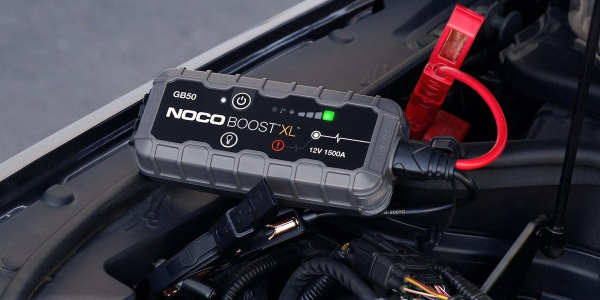 NOCO Battery Jump Starter, 35 Watt Hours Capacity Lithium-Ion Battery, 1500 Peak amp, Up To 30 Jump Starts Per Charge - GB50