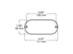 Peterson Manufacturing Reflector, 4-3/8 in Length x 1-7/8 in Height Oblong - V480A