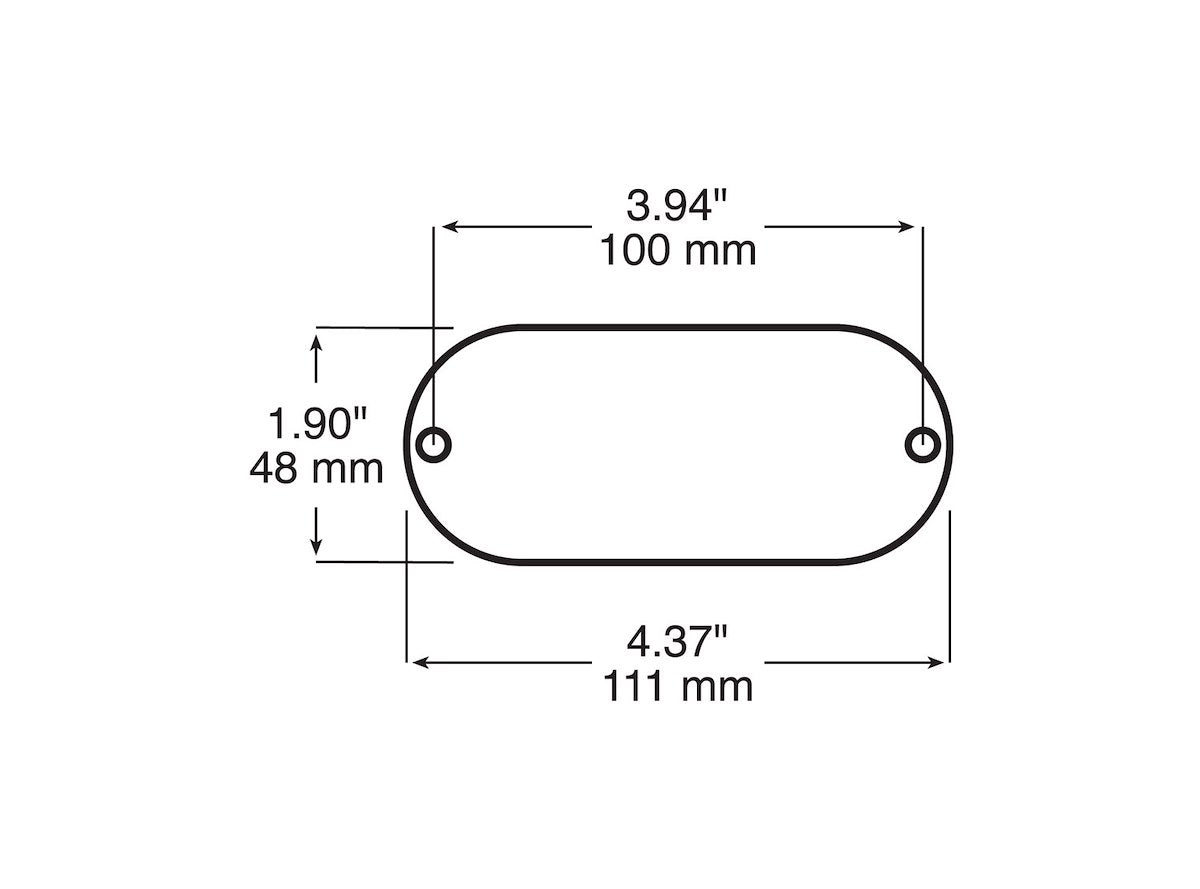 Peterson Manufacturing Reflector, 4-3/8 in Length x 1-7/8 in Height Oblong - V480A