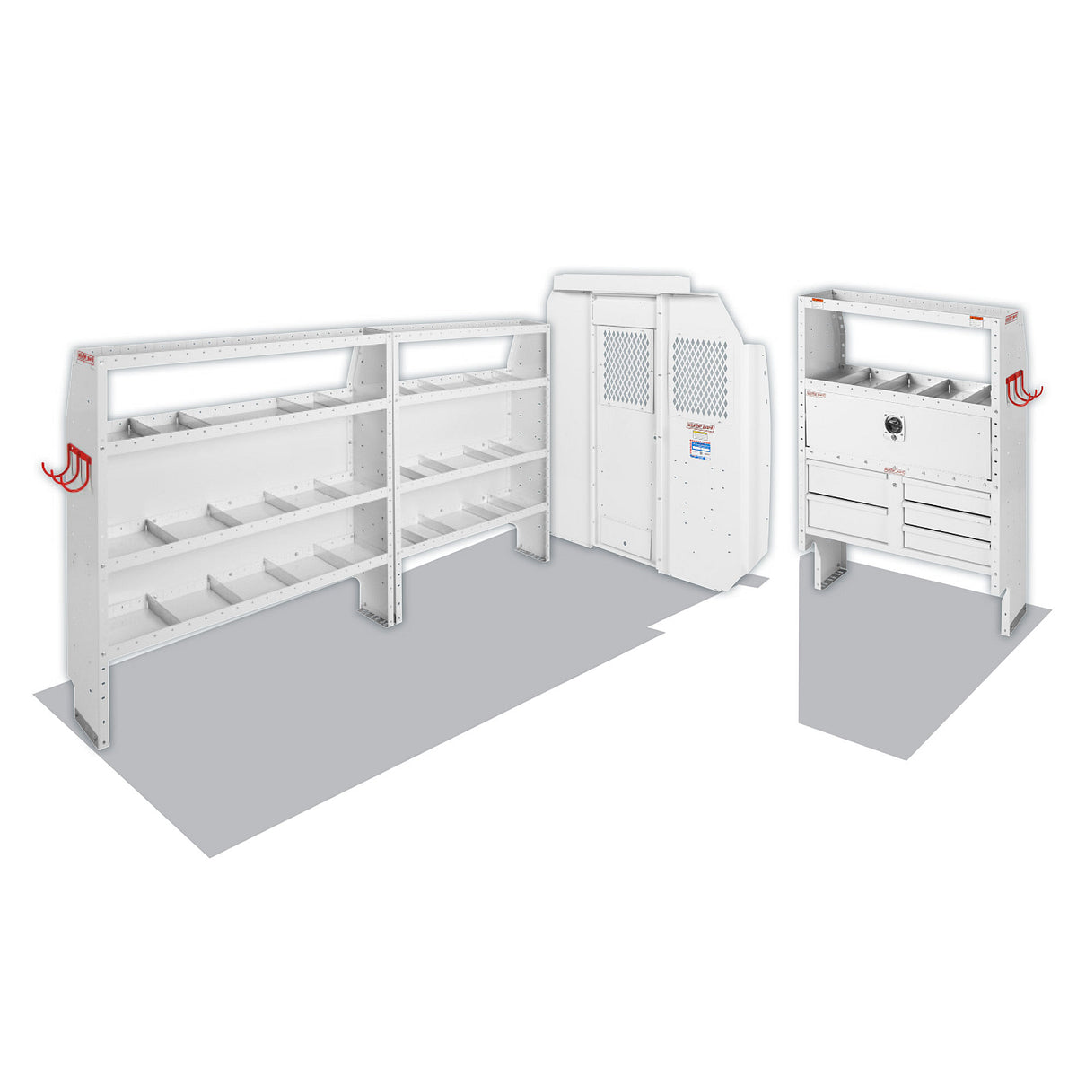 Weather Guard Van Storage System Kit, White - 600-8442L