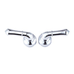 Dura Faucet Faucet Handle, Polished Chrome Plated, Set Of 2 - DF-RKC-CP