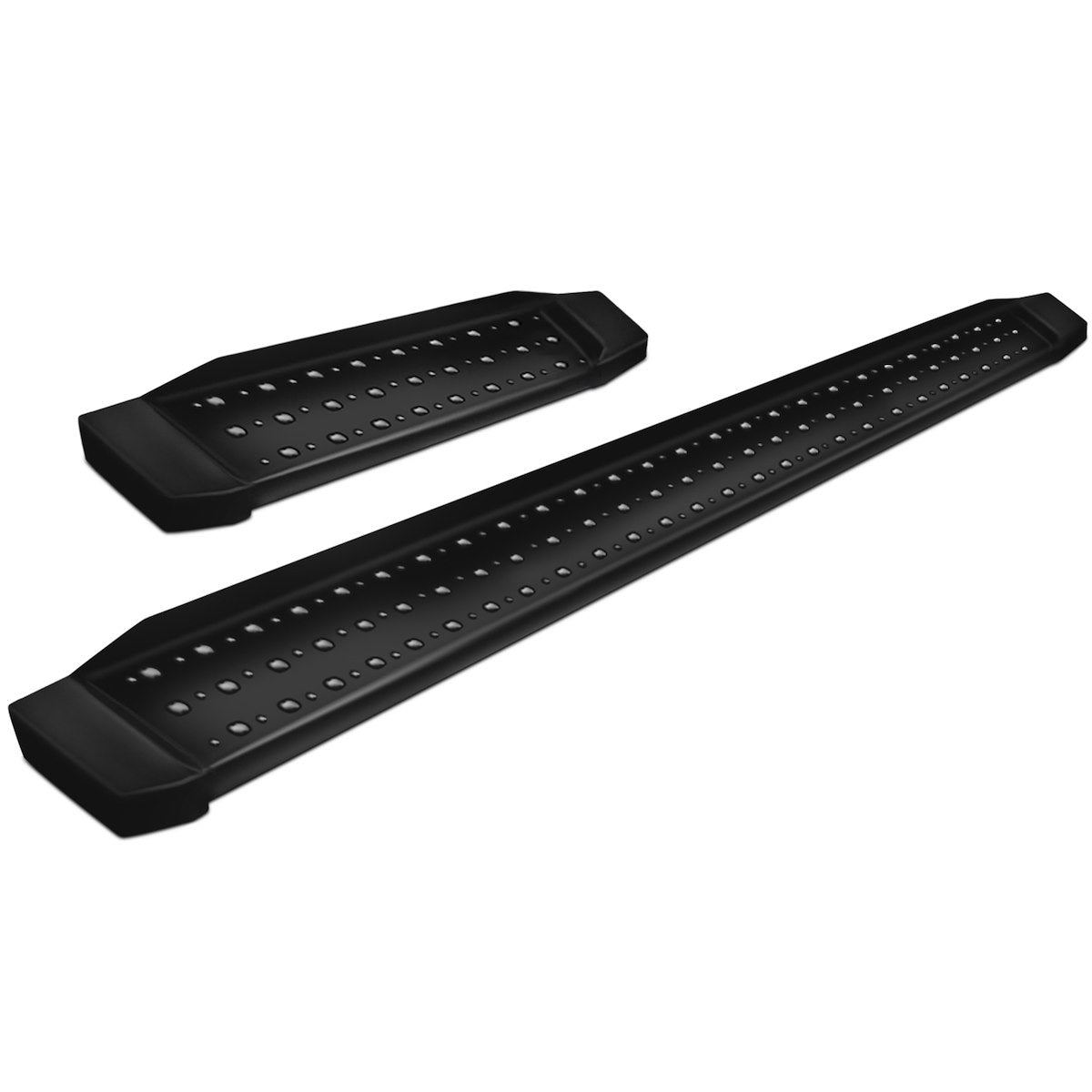 Black Horse Offroad Running Board, 6-1/2 in Width, Black, Steel - SR-DOR353296