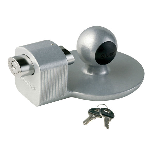 Master Lock Starter Sentry Trailer Hitch Lock, Fits 2-5/16 in Trailer Coupler, Steel, With 2 Keys And Advance Locking Mechanism - 378DAT
