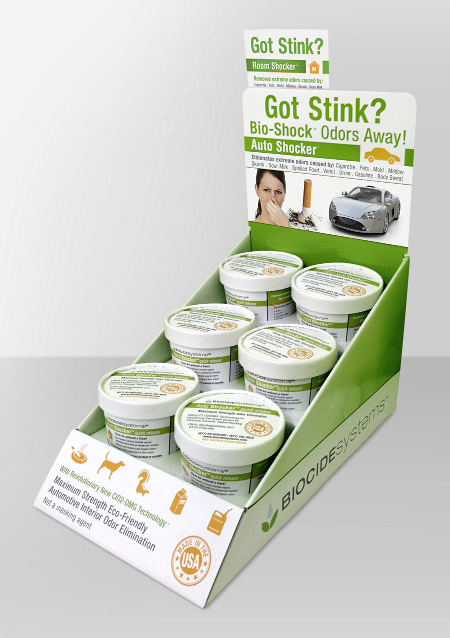 Biocide Systems Odor Absorber, Chlorine Dioxide Vapors Services Up To 400 Square ft Floor Space, Case Of 6 - 3220-6