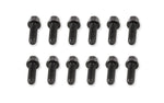 Mr. Gasket Exhaust Header Bolt, 8 Millimeter X 1.25 Thread Size, 25 Millimeter Length, Black Oxide, Set Of 12 - 918G