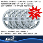 Coast2Coast Wheel Cover, 16 in, 6 Spoke, Set Of 4 - IWCB887216S
