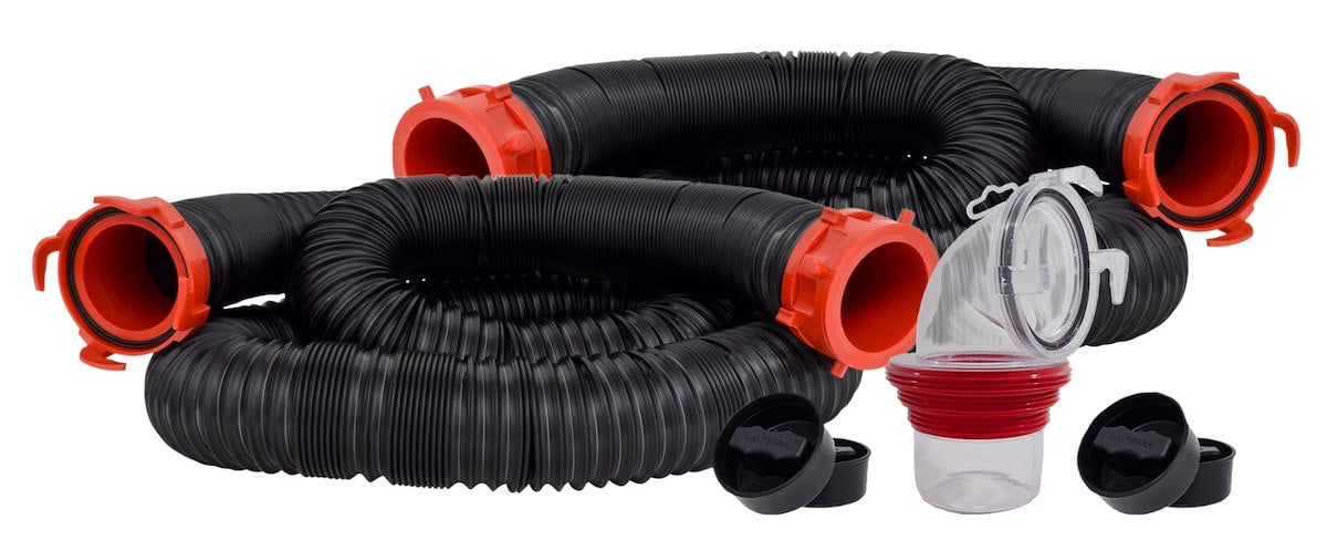 Valterra Sewer Hose, 20 ft Extended Length, 3 in Diameter, 23 Mil Poly Construction - D04-0275