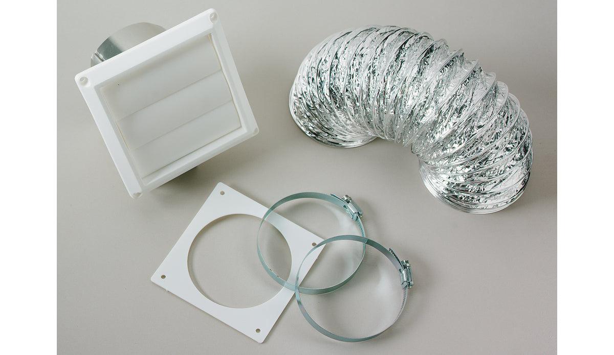 Splendide Clothes Washer/Dryer Vent Installation Kit, For Use With Splendide DV6500X Clothes Dryer, White - VI422