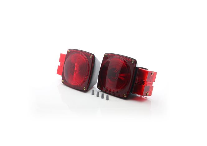 Optronics Trailer Light Kit, Incandescent, 4-9/16 in Length x 4-9/16 in Width x 2-7/8 in Depth, 12.8 V DC - TL60RK