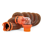 Camco Sewer Hose, 15 ft Extended Length, 3 in Diameter, Black Hose - 39861