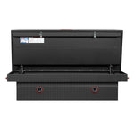 Weather Guard Tool Box, Textured Matte Black, Aluminum, 27-1/2 in Length x 72 in Width x 18-1/2 in Height - 117-52-04