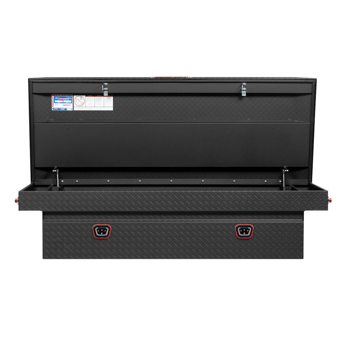 Weather Guard Tool Box, Textured Matte Black, Aluminum, 27-1/2 in Length x 72 in Width x 18-1/2 in Height - 117-52-04