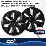 Coast2Coast Wheel Cover, 19 in, 7 Spoke, Gloss Black, Set Of 4 - 56619BLK