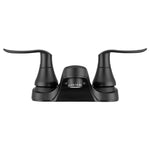 Dura Faucet Faucet, 4 in Deck Mount, Matte Black - DF-PL700LH-MB