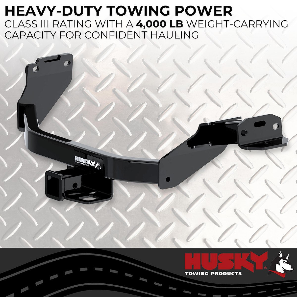 Husky Towing Trailer Hitch Rear, 2 in Receiver, 4000 lb Weight Carrying Capacity/600 lb Tongue Weight - 69672C
