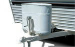 Adco Propane Tank Cover, For Dual 40 lb - 10 gal Tank While Mounted, Polar White - 2114