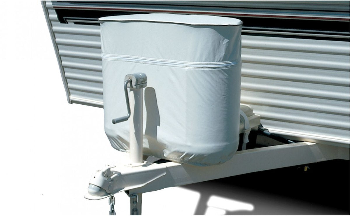 Adco Propane Tank Cover, For Dual 40 lb - 10 gal Tank While Mounted, Polar White - 2114