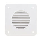 Valterra Battery Box Vent, 4-1/4 in Length x 4-1/4 in Width Outside Dimension, Accommodates 1-3/4 in Hose - A10-3310VP
