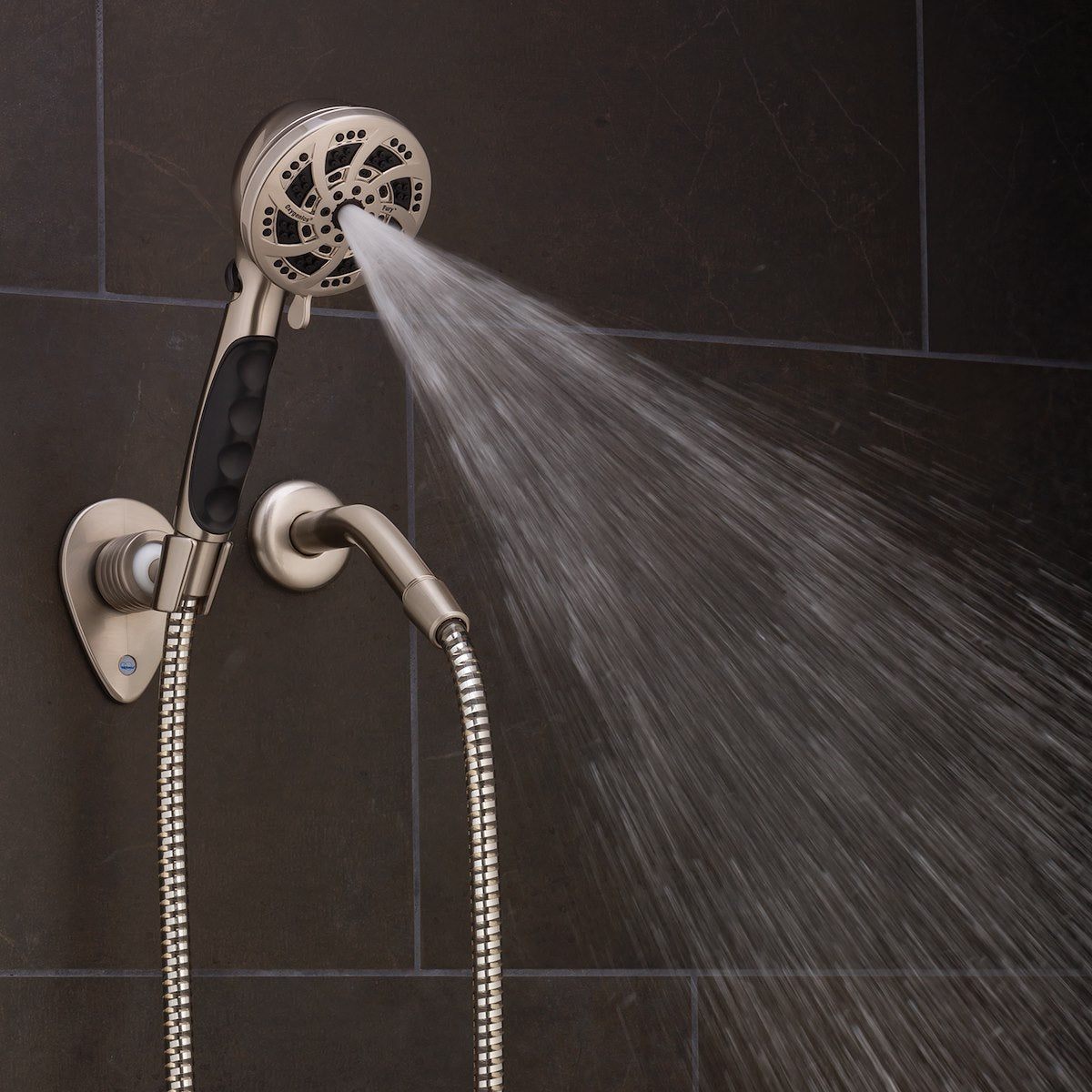 Oxygenics/ ETL Shower Head, Hand Held With 72 in Hose, With 5 Function Spray Settings, 3-3/4 in Outer Diameter - 92489