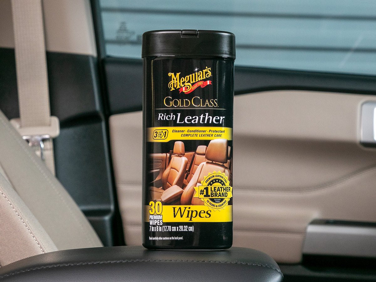 Meguiars Leather Conditioner, 25 Full Size Wipes - G10900