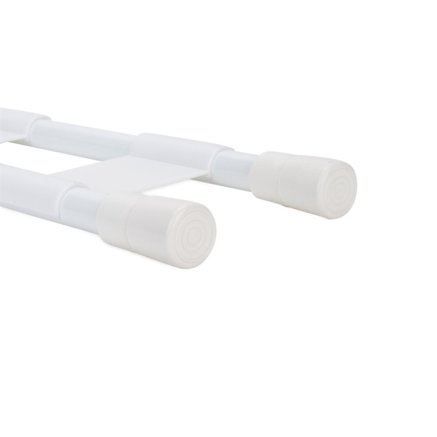 Camco Cabinet Content Brace, Bar Extends From 10 in Length to 17 in Length, White Plastic - 44093