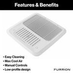 Furrion Air Conditioner Ceiling Assembly, For Use With Furrion Rooftop R32 Air Conditioners, Fits 14 in x 14 in Vent Opening, White - FACT12CA2-PS-AM