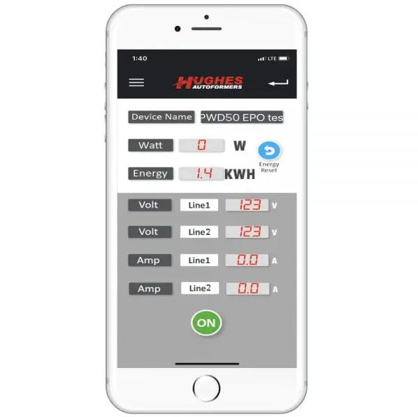 Hughes Auto Surge Protector, 4800 Joules Of Advanced Surge Protection, 50 amp, Bluetooth Connectivity - PWD50-EPO
