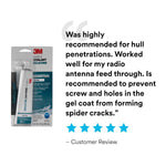 3M Adhesive Sealant, 3 oz Tube, White, 5 To 10 Minutes Tack Free Time - 08017