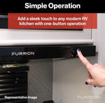 Furrion Stove Vent Hood, For 12 To 18 in Cabinet Depth, 10-11/16 in Width x 3-3/4 in Height Exhaust Duct, With LED Down Light - FHO23SACR-BL
