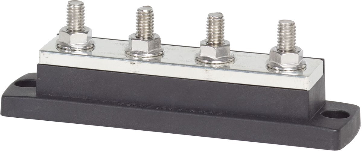 Blue Sea Busbar, 4 Stud Terminal, 300 V AC/48 V DC, 250 amp - 2127-BSS