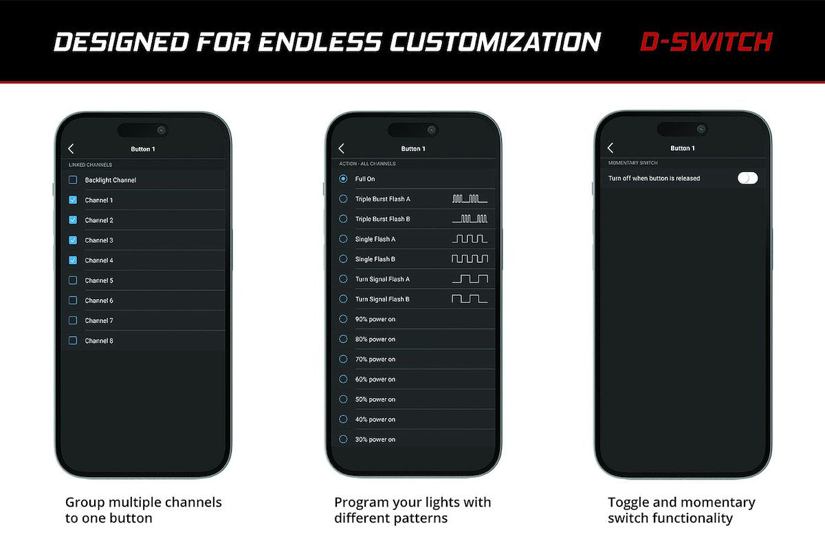 Diode Dynamics Switch Panel, 8 Switch Panel, Black, Aluminum Casting/ASA Plastic - DD8373