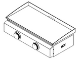 Suburban Mfg Griddle, Elite Series, Stainless Steel Control Panel, 9500 BTU Left And Right Burner - 4063A