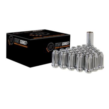West Coast Wheel Accessories Wheel Installation Kit, 14 Millimeter x 1.5 Thread Size, 60 degree Conical, Chrome - W5814ST