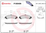 Brembo Brake Pads P10040N product image 2