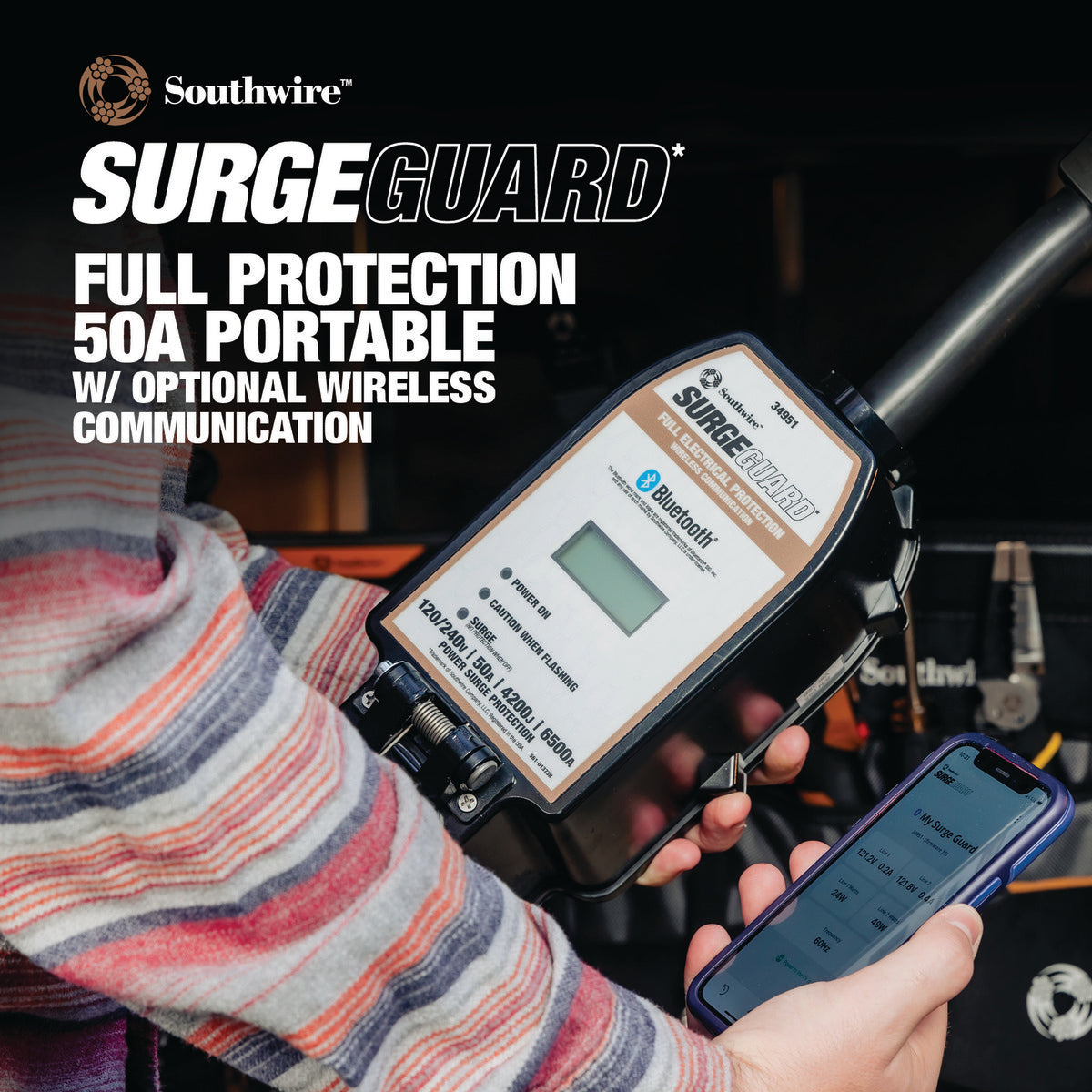 SouthWire Corp. Surge Protector, 50 amp, 240 V - 34951