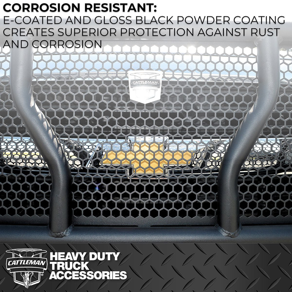 Cattleman HD Grille Guard, Black, Steel - 1370PS