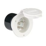 Marinco Power Inlet Port, 20 amp, 125 V AC, 2.5 in Diameter x 2.67 in Depth - 200BBIW.RV