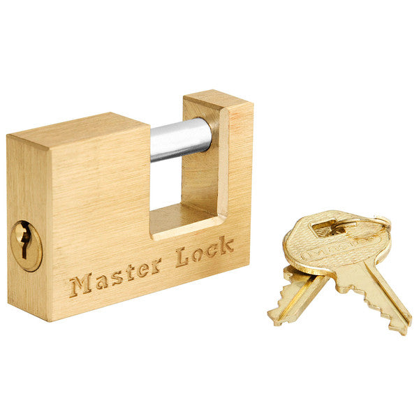 Master Lock Starter Sentry Padlock, 3/4 in Shackle, Brass Body - 605DAT