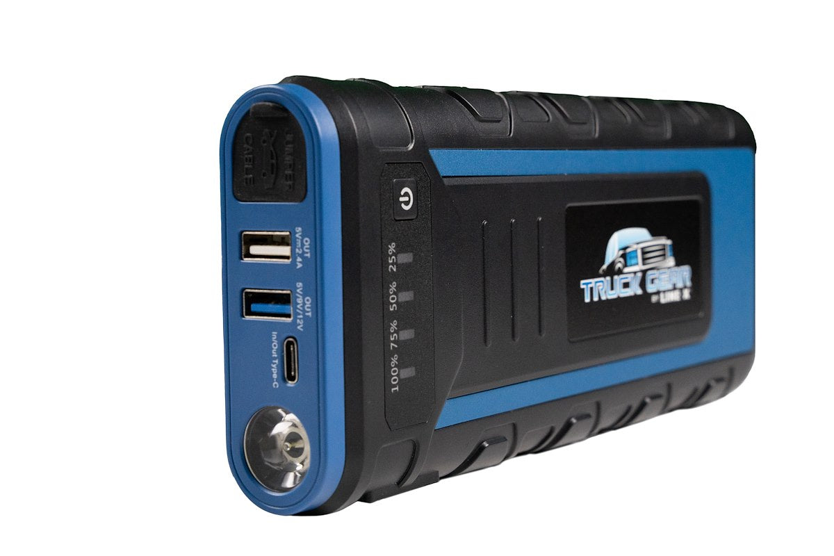 LINE-X Accessories Battery Jump Starter, 62.9 Watt Hours Capacity Lithium-Ion Battery, 1200 Peak amp, 15 Watts(5V/3A) - JUMPSTART2