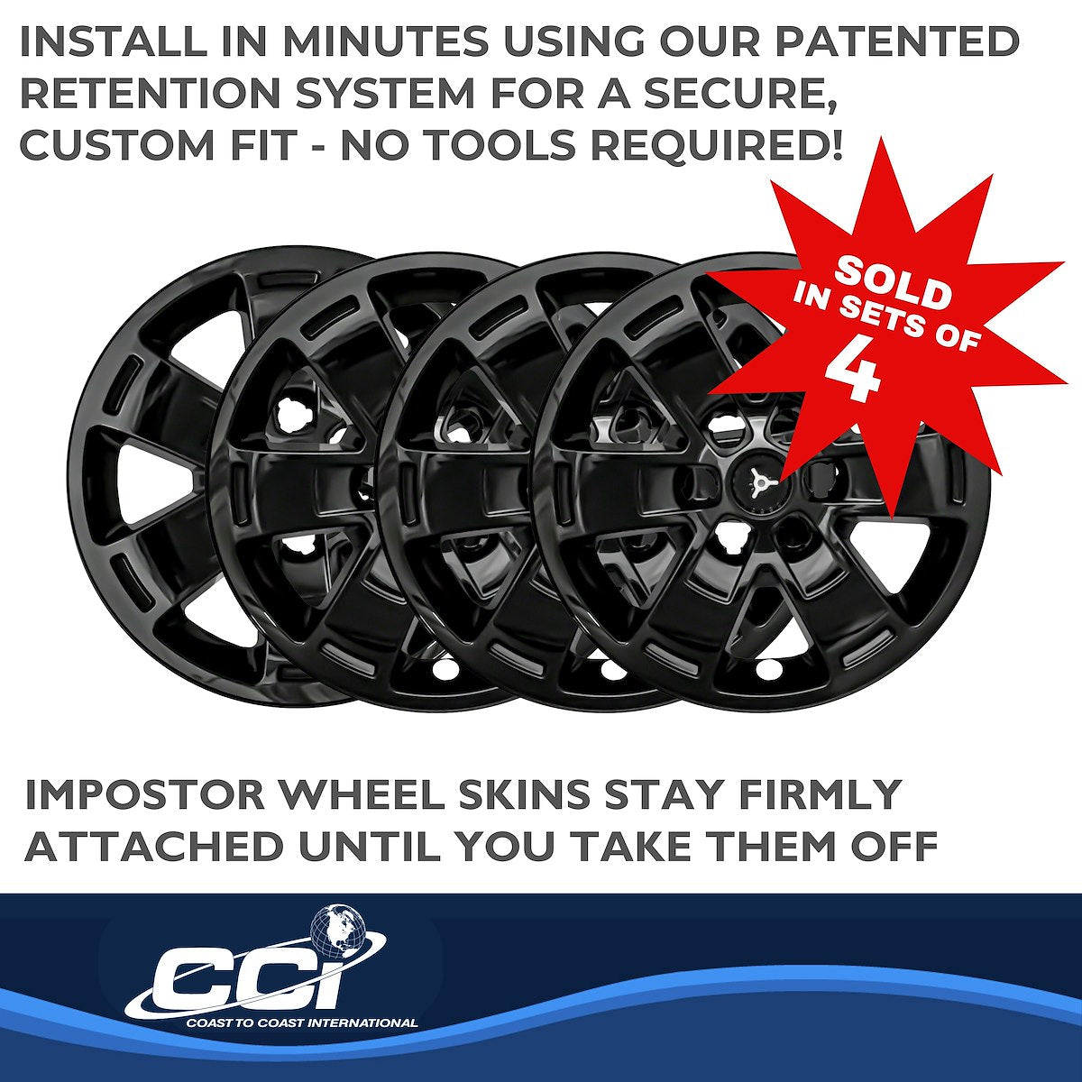 Coast2Coast Wheel Skins & Styled Wheel Covers IWCIMP444BLK product image 5