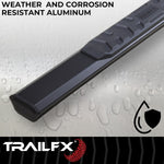 TrailFX Nerf Bar, TrailFX A4 Series, 4-1/2 in Hexagonal Straight, Titanium Black - AL4006B