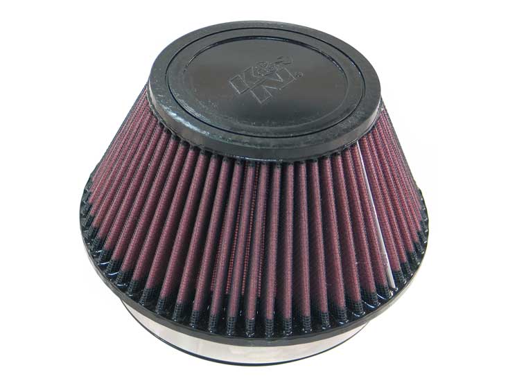 K&N Air Filter, Red, Round Tapered, 6 in Flange Inside Diameter x 1 in Flange Length - RU-4600